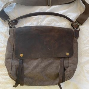 Leather/canvas purse
